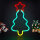 Weihnachtliches LED-Leuchtbild mit Neon-Effekt