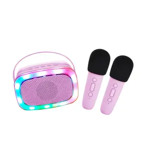 Karaoke Party Set purple - Lautsprecher und 2 Mikrofone