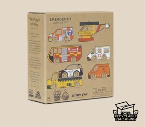 Miniatur Rettungsfahrzeuge aus Holz von Le Toy Van