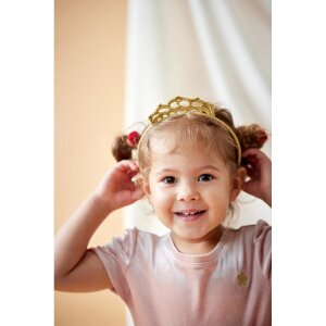 Prinzessin Haarreif Krone gold