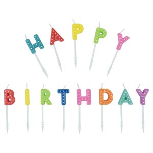 Minikerzen - Happy Birthday