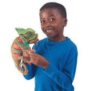 Handpuppe kleines Chamäleon
