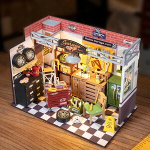 DIY Miniaturhaus - Garage Workshop - Autowerkstatt