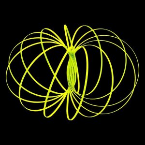 Glozi - Infinity Ring Glow in the Dark yellow