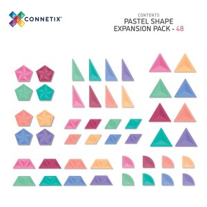 Connetix - Pastel Shape Expansion Set, 48-teilig