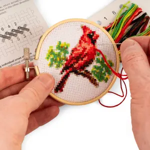 Mini Kreuzstich Stickerei Kardinalsvogel