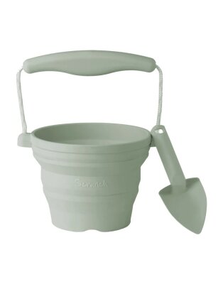 Scrunch Faltbarer Eimer mit kleiner Schaufel Sage Green