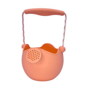 Scrunch Gieskanne coral aus faltbaren Silikon mit