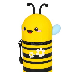 2 in1 Silikon Federmäppchen Kawaii Bee - Biene