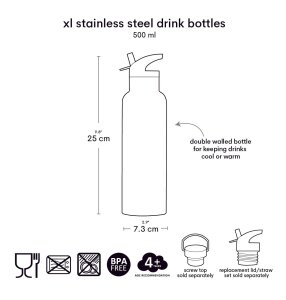 Edelstahl Trinkflasche XL - Unicorn Dreams, 500 ml