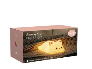 Nachtlicht schlafende Katze