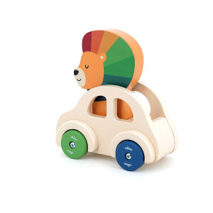 Lion beep car- holzauto mit Löwe von Vilac