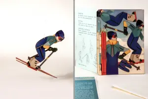 3D Grußkarte - Skifahrer