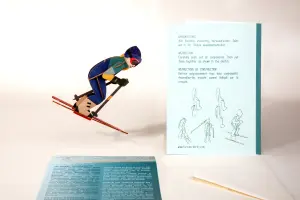 3D Grußkarte - Skifahrer