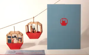 3D Grußkarte - Gondel