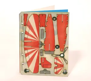3D Grußkarte - Flugzeug