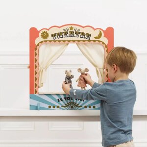 Handpuppentheater - tabletop puppet wooden theater