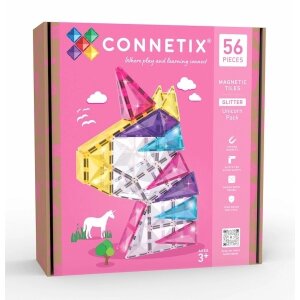 Connetix Magnetbausteine Glitter Unicorn Pack 56 Teile
