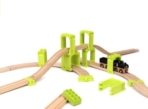 Noppi Eisenbahn Set - Bausteine für Brücken