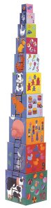 Djeco Stapelturm, Stapelwürfel Funny Blocks