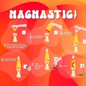 Magmastic Lavalampe Gold  von Legami