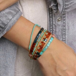 DIY Set 16-Perlenarmbänder Gold