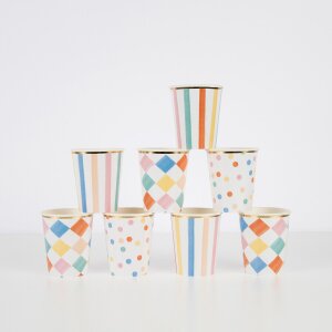 Colourful pattern cups