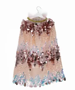 Glitter cape rose - Prinzessinnenumhang mit rosa Pailletten