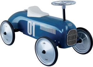 Rutschauto aus Blech - Blue vintage car