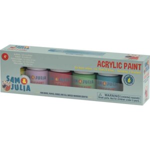 Sam & Julia: Acrylfarbe (Set mit 6 Farben) von Mouse...