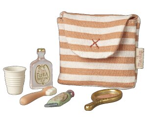 Zahnbürsten - Set in Tasche - rot gesteift  von Maileg