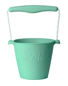 Mintgrüner Sandkasten Eimer aus weichem Silikon von...