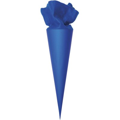 Schultüte mit Filzverschluss in Royalblau von Rico Design, 70 cm