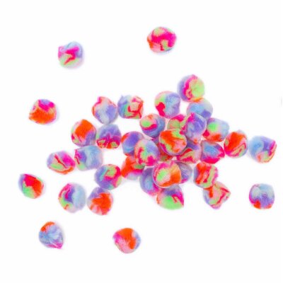 Pompons Regenbogen von Rico Design, 25mm
