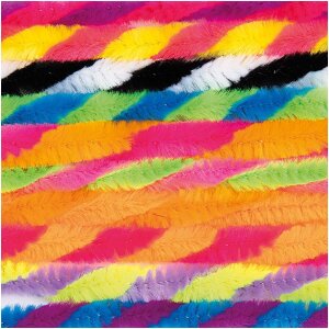 Chenilledraht Bunt  Gestreift 10 x 50 cm von Rico Design