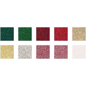 Glitterpapierblock, verschiedenen Farben 10 Blatt von Rico Design