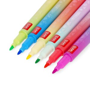 Set mit 6 Doppelseitigen Filzstift von Legami