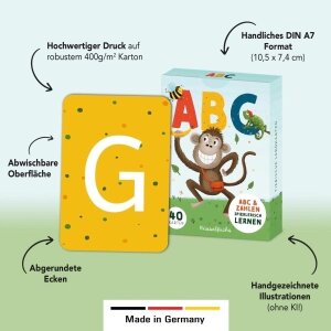 ABC & Zahlen Karten zum spielerischen Lernen von Rasselfuchs