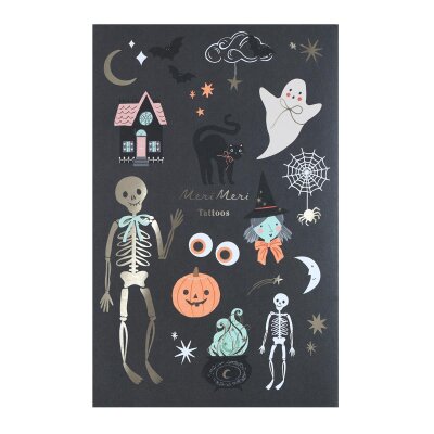 Halloween temporäre Tattoos, gruselig schön von Meri Meri