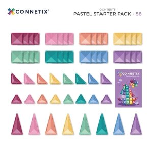 Connetix Magnetbausteine Pastel Starter, 56 Teile